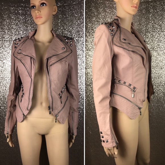‼️ LAST ONE‼️ Blush Studded Leather Jacket - Picture 5 of 8